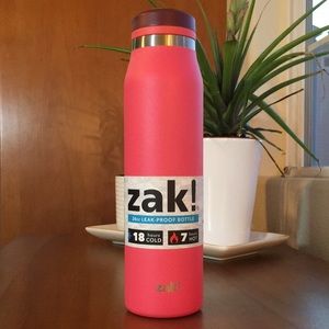 Zak Leak-Proof Vacuum Insulated Double Wall Stainless Water Bottle, Black 24oz.